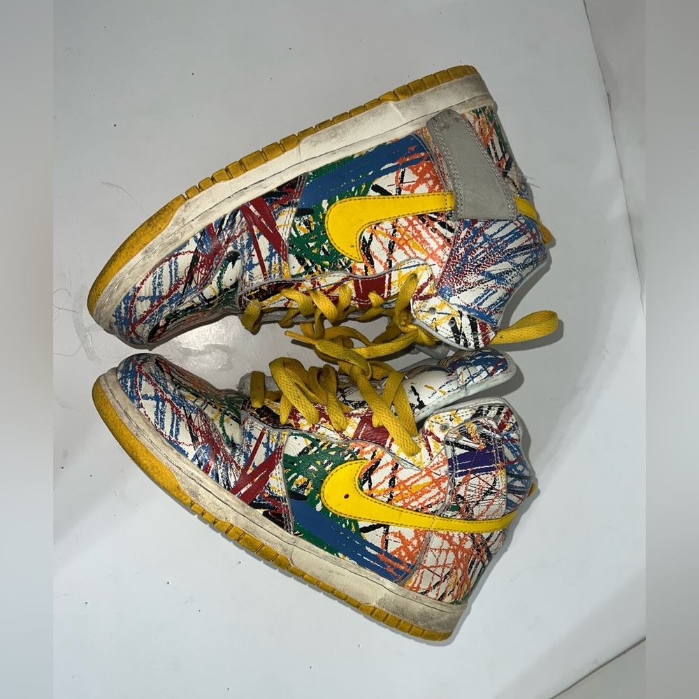Nike Kids Sneakers with Yellow and Multicolor Design